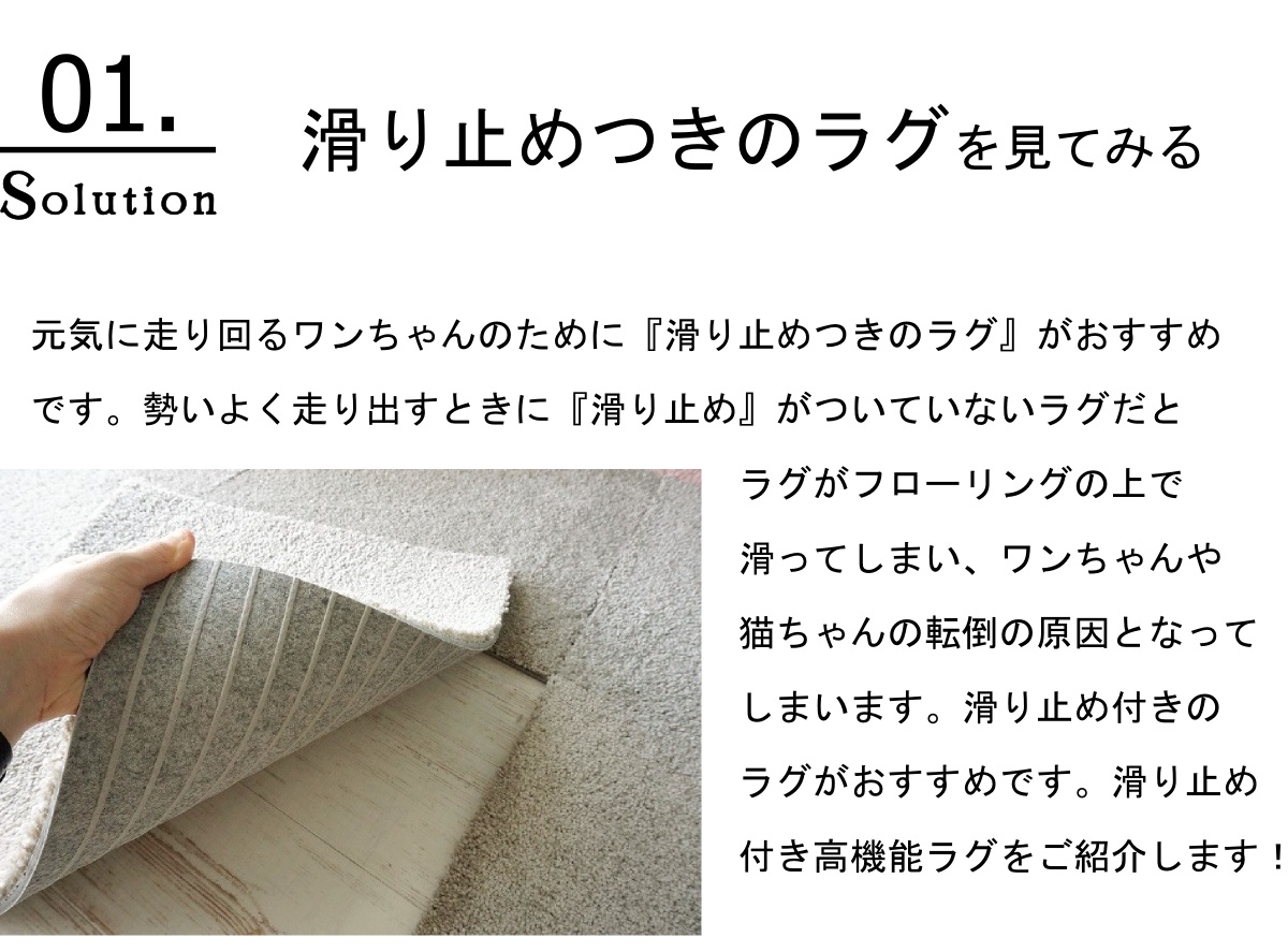 ペットの汚れ対策カーペット