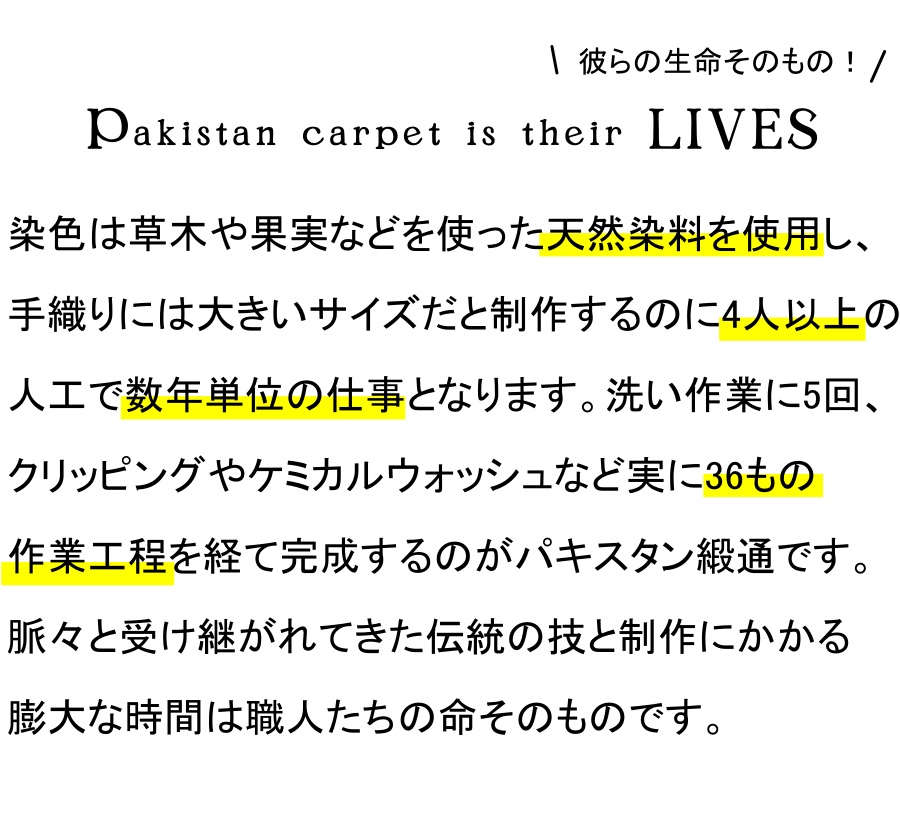 パキスタン緞通・絨毯について