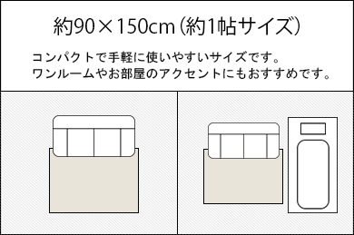 約1帖サイズ　約90×150cm