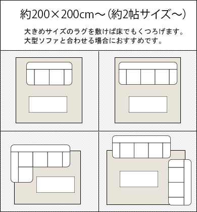約2帖サイズ約200×200cm