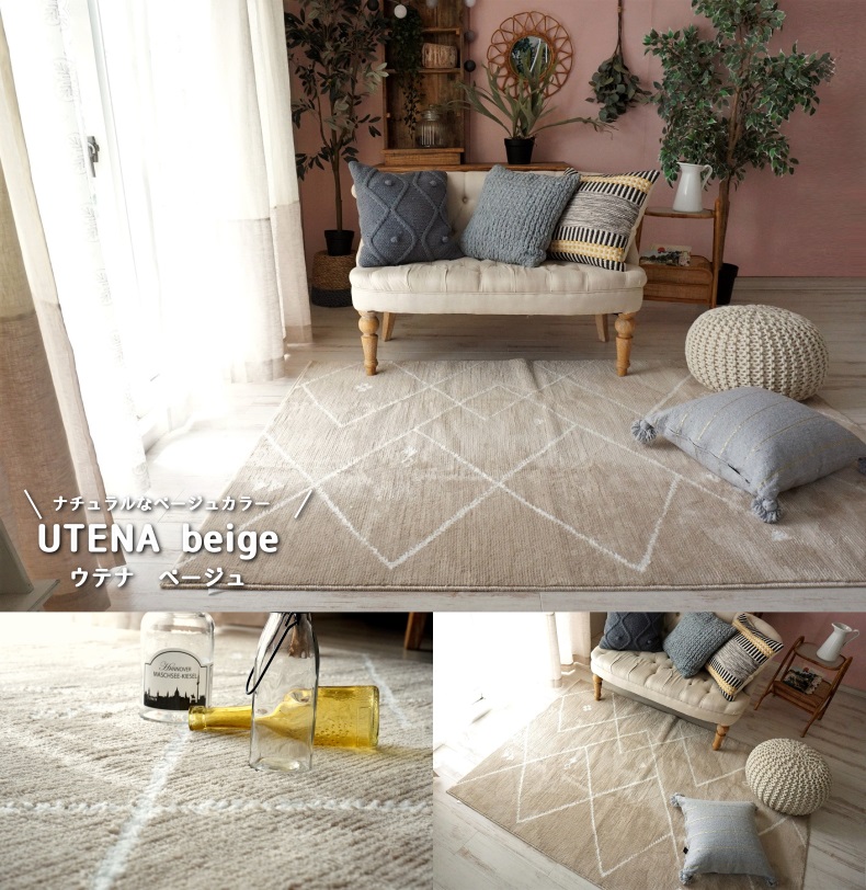 制菌・抗ウイルス・遊び毛防止・防ダニ・ウォッシャブル機能がついた高機能ラグ