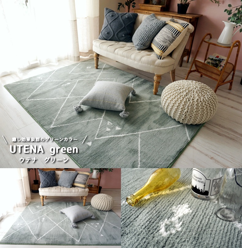 制菌・抗ウイルス・遊び毛防止・防ダニ・ウォッシャブル機能がついた高機能ラグ