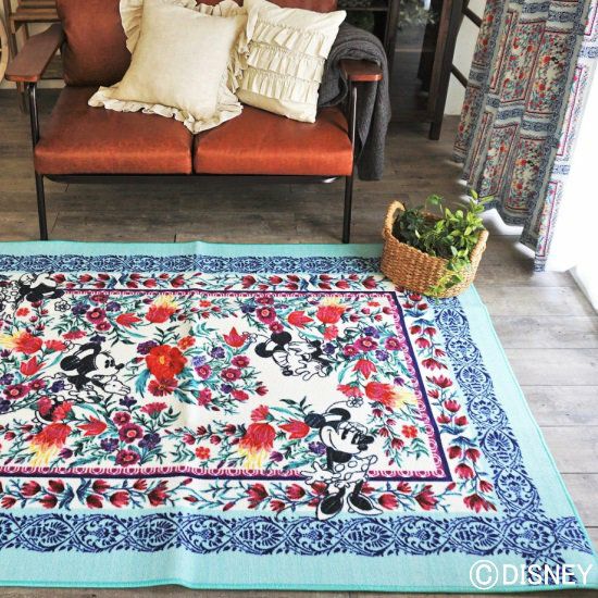 DISNEY】おしゃれなディズニーラグ＜MICKEY/Royal garden RUG