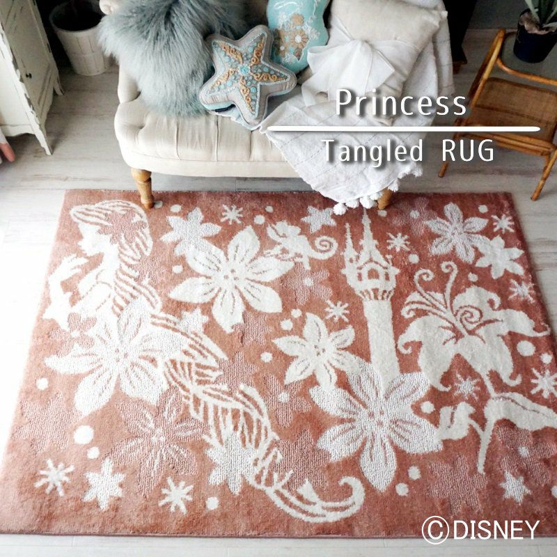 DISNEY】おしゃれなディズニーラグ＜PRINCESS/Tangled RUG