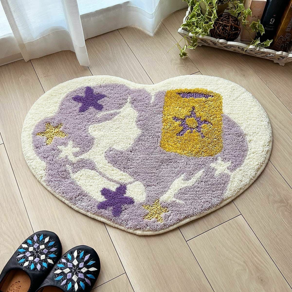 Disney】おしゃれなディズニー玄関マット 55×75cm ＜PRINCESS/Heart