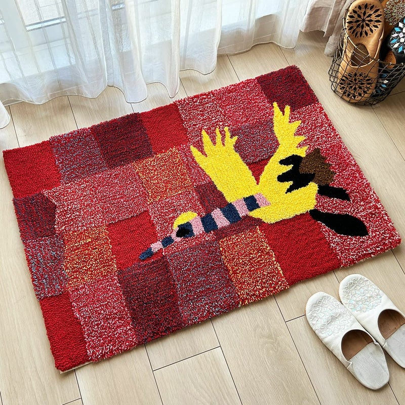 鶴 マット レッド