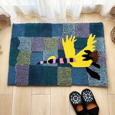 鶴 マット ブルー