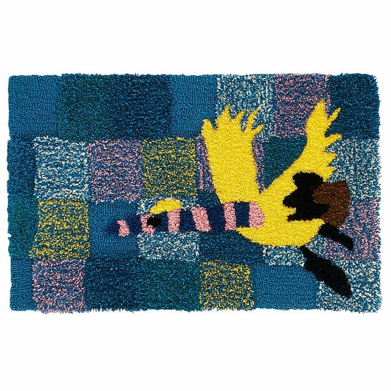 鶴 マット ブルー